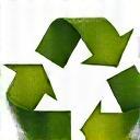 Symbol für Nachhaltigkeit mit Recycling-Pfeilen und Reifen