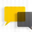 Symbol für transparente Beratung mit Dialogblasen